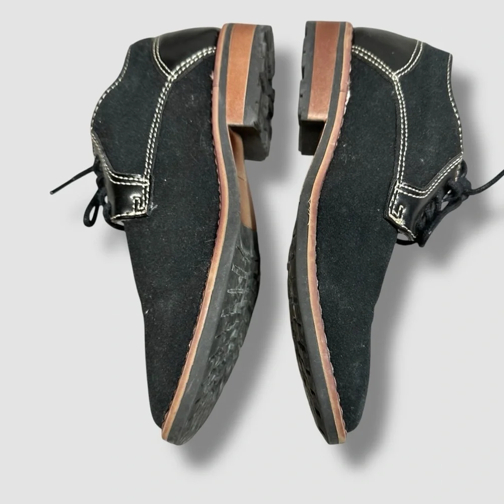 Steve Madden Bfold Oxfords Little Boy 1 Lace Up Faux Suede Black Dress Shoes